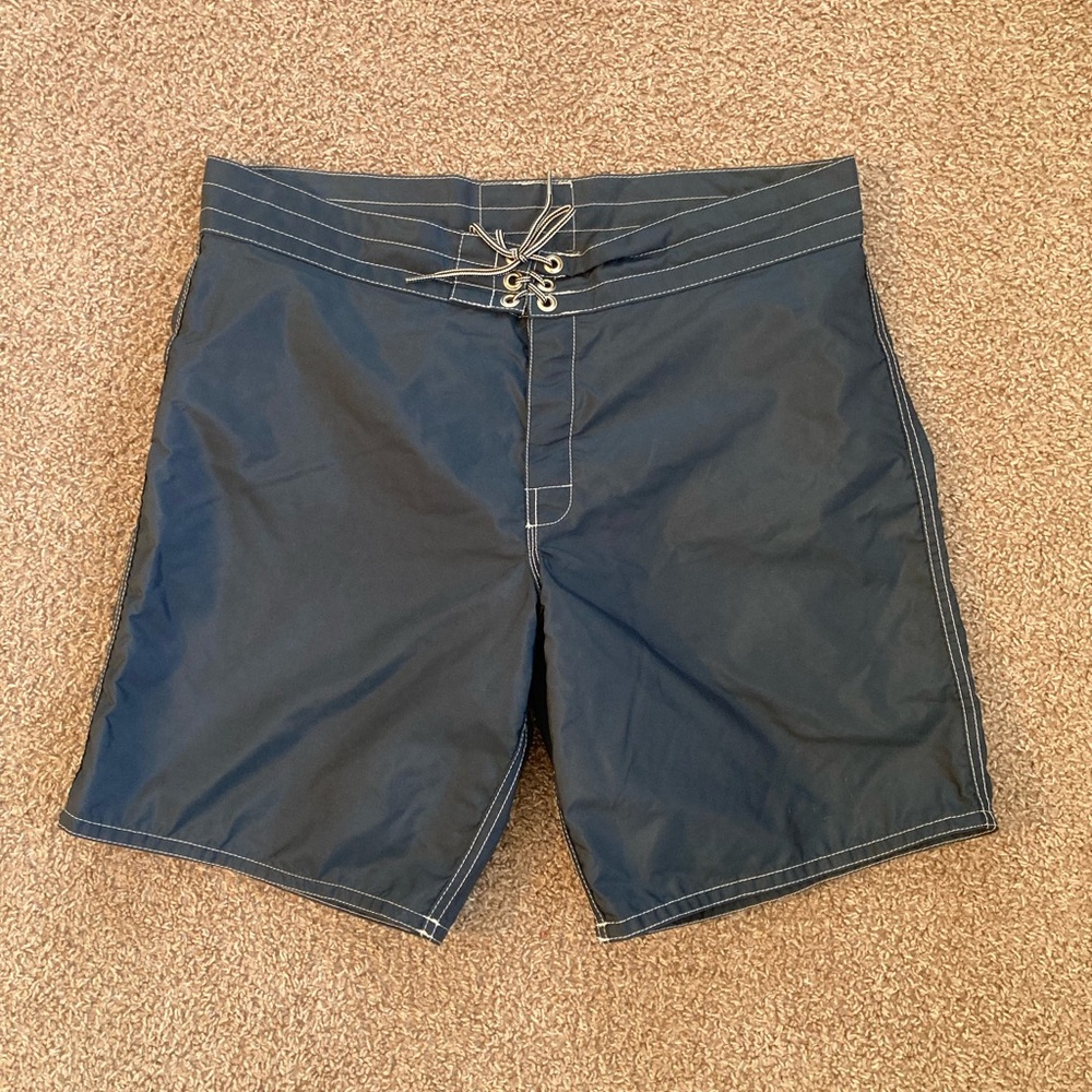 Birdwell Beach Britches Swim Trunks Mens Size 36 Gray Nylon Board Shorts